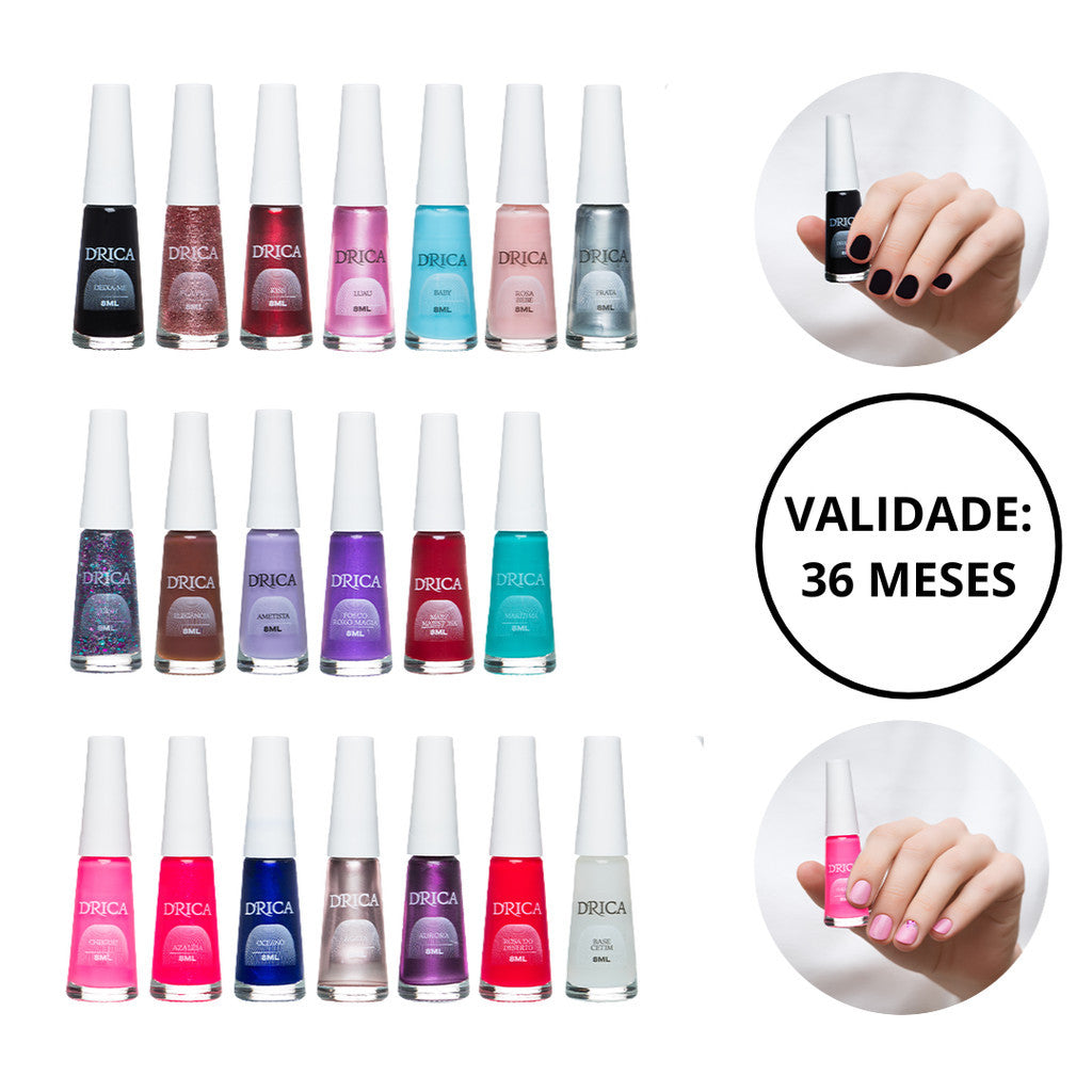 Kit 20 Cores Esmaltes Drica Mais Vendidos! - Envio Imediato!