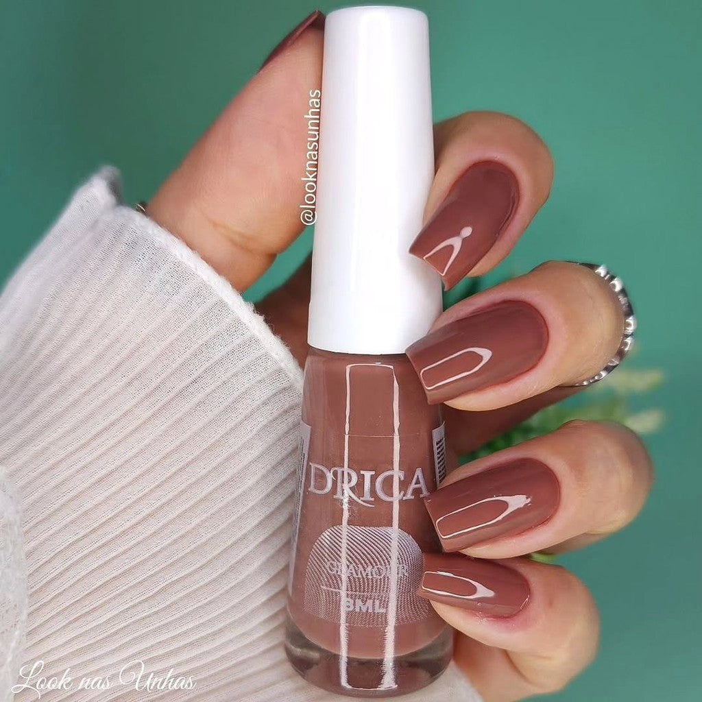 Kit 10 Esmaltes Cores Tons Nude e Rosa - Drica