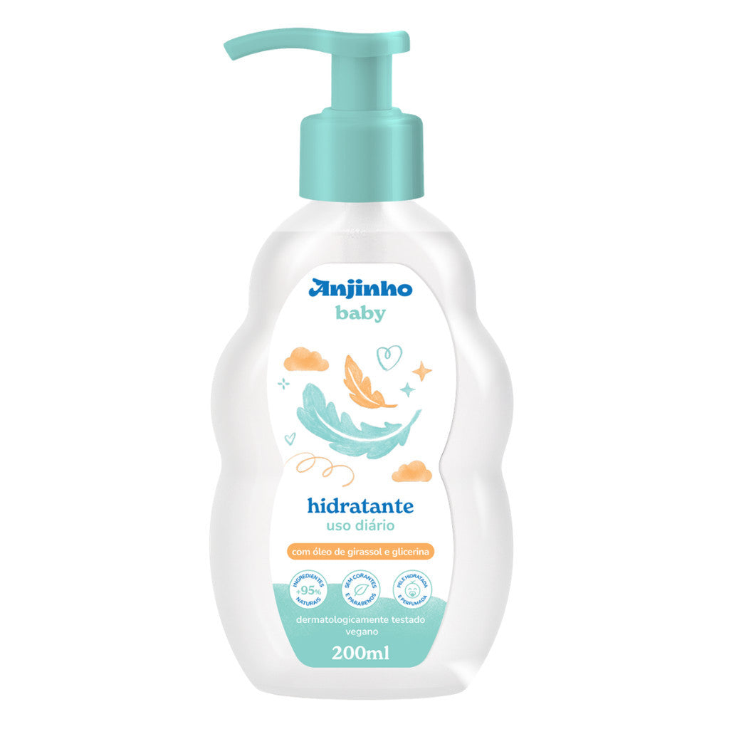 Kit Completo Anjinho Baby 5 Produtos Shampoo Condicionador Colônia Hidratante Sabonete Líquido