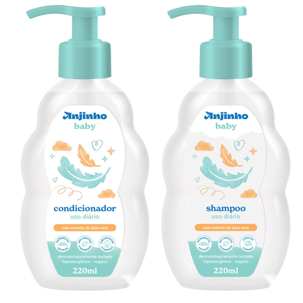 Kit Anjinho Baby Shampoo 220ml + Condicionador 220ml + Hidratante 200ml + Colônia 100ml